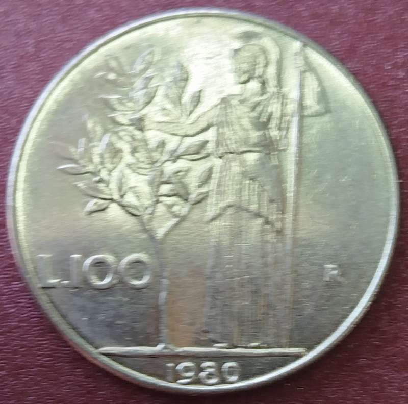 1980  100 Lire     Italy         SUN15238