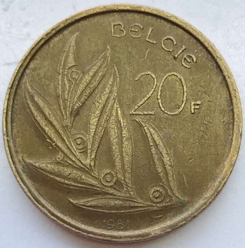 1981  20 Franc  COIN      Belgium          SUN15263
