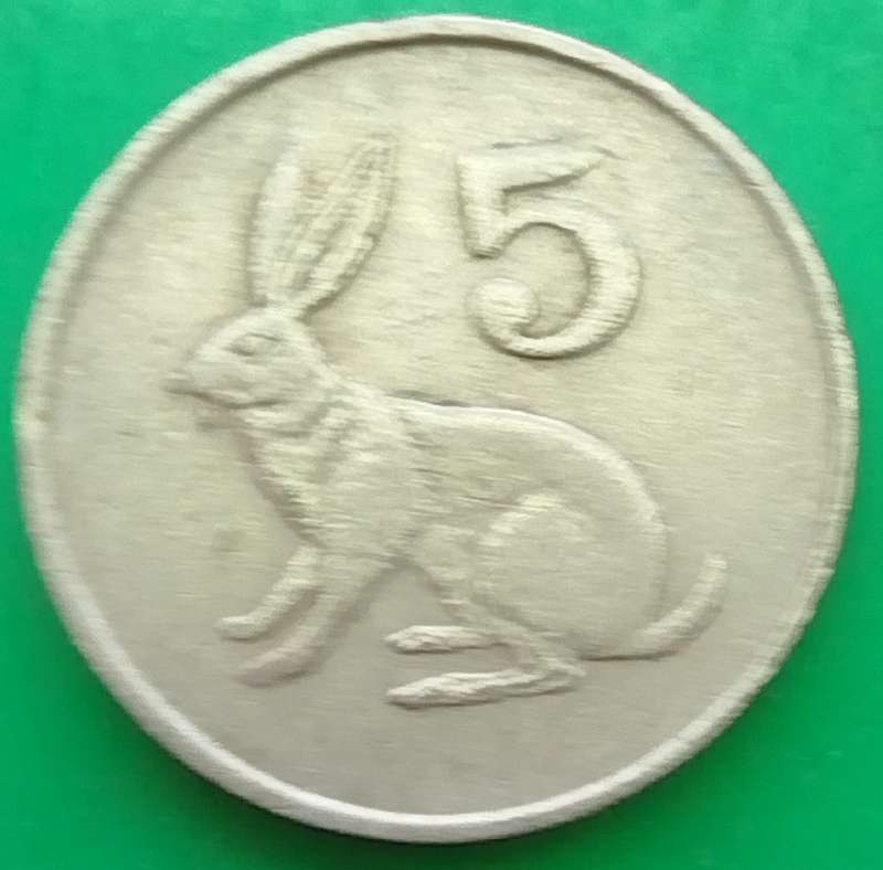 1989  5 Cents     Zimbabwe          SUN15264