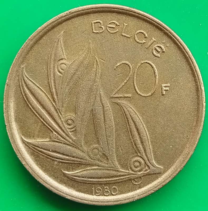 1980  20 Franc  COIN      Belgium          SUN15274