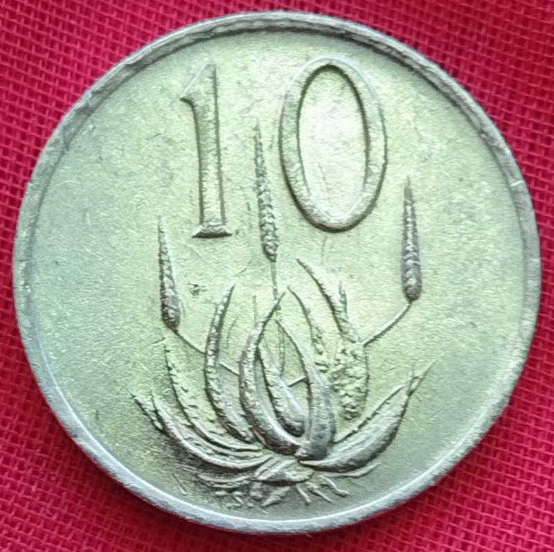 1987  10c   Coin     RSA           SUN15543