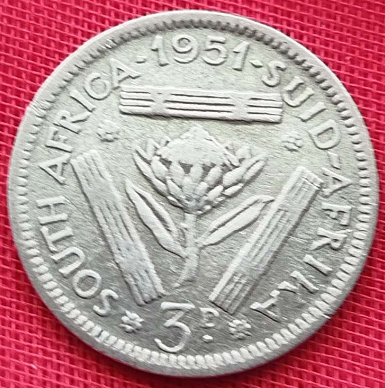 1951  Threepence Coin   SILVER   0.500             SUN15964