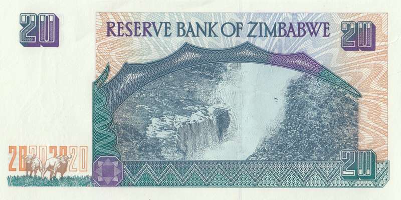 TWENTY DOLLARS       ZIMBABWE        DC1661374      SET086
