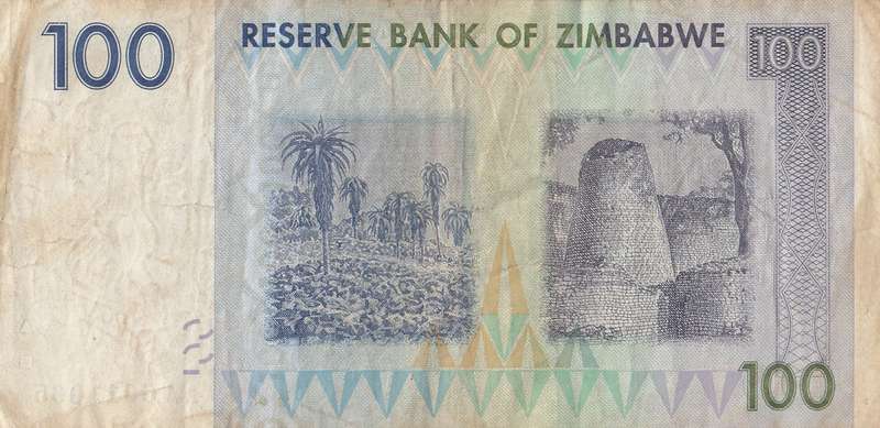 ONE HUNDRED DOLLARS       ZIMBABWE        AA6011065      SET084