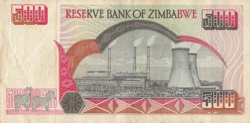 FIVE HUNDRED DOLLARS       ZIMBABWE       RB3003066      SET084