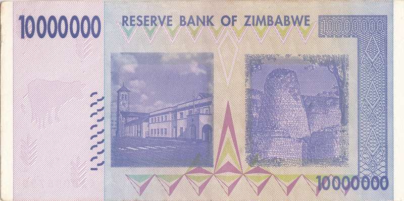 TEN MILLION DOLLARS       ZIMBABWE        AA0095729      SET089