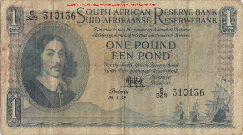 MH DE KOCK     ONE POUND NOTE       B329 310136       SET040