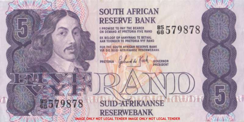 GPC DE KOCK     R5 Banknote      B568 579878        SET026