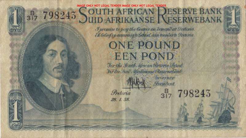 MH DE KOCK     ONE POUND NOTE       B317 798243      SET040