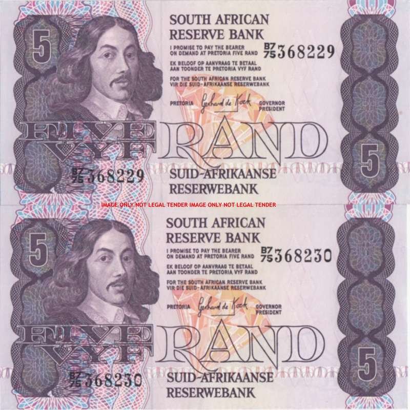 GPC DE KOCK  R5 BANKNOTES IN SEQUENCE                  SET024B