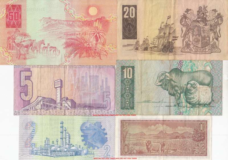 SET OF SIX NOTES  R1 TO R50  ***        SET075C