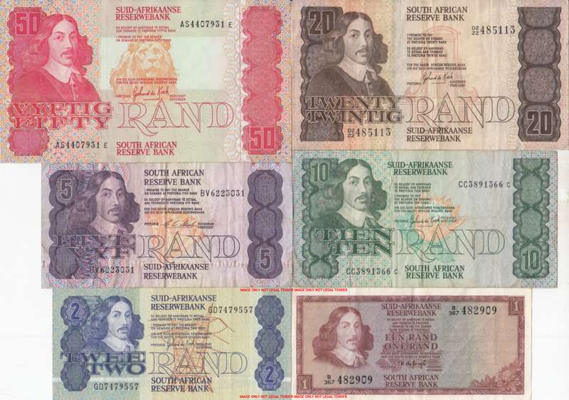 SET OF SIX NOTES  R1 TO R50  ***        SET075C