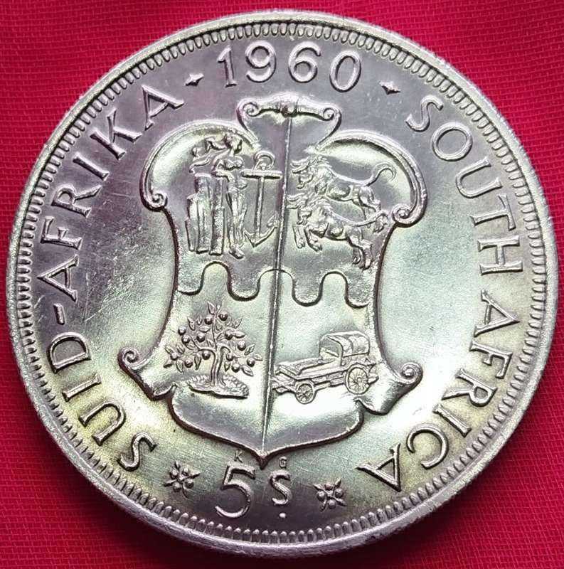 1960    5 SHILLING  COIN      (SILVER )          SUN16183