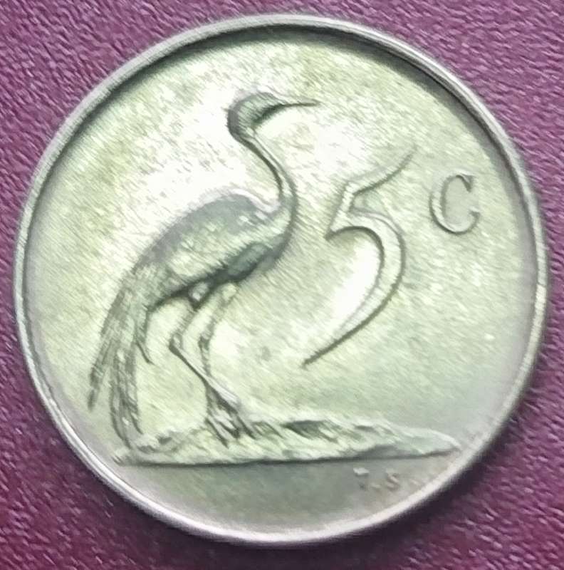 1968   5c   COIN   (Afrikaans)       SUN16193