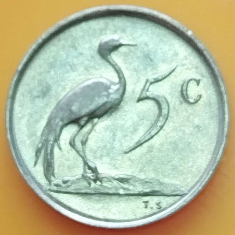 1968   5c   COIN   (Afrikaans)       SUN16236