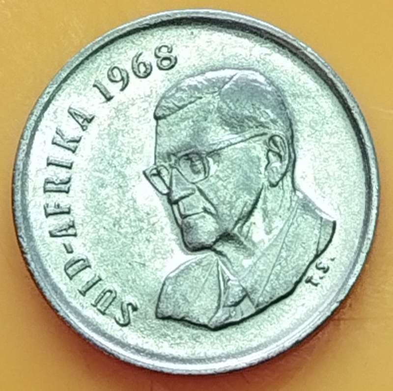 1968   5c   COIN   (Afrikaans)       SUN16236