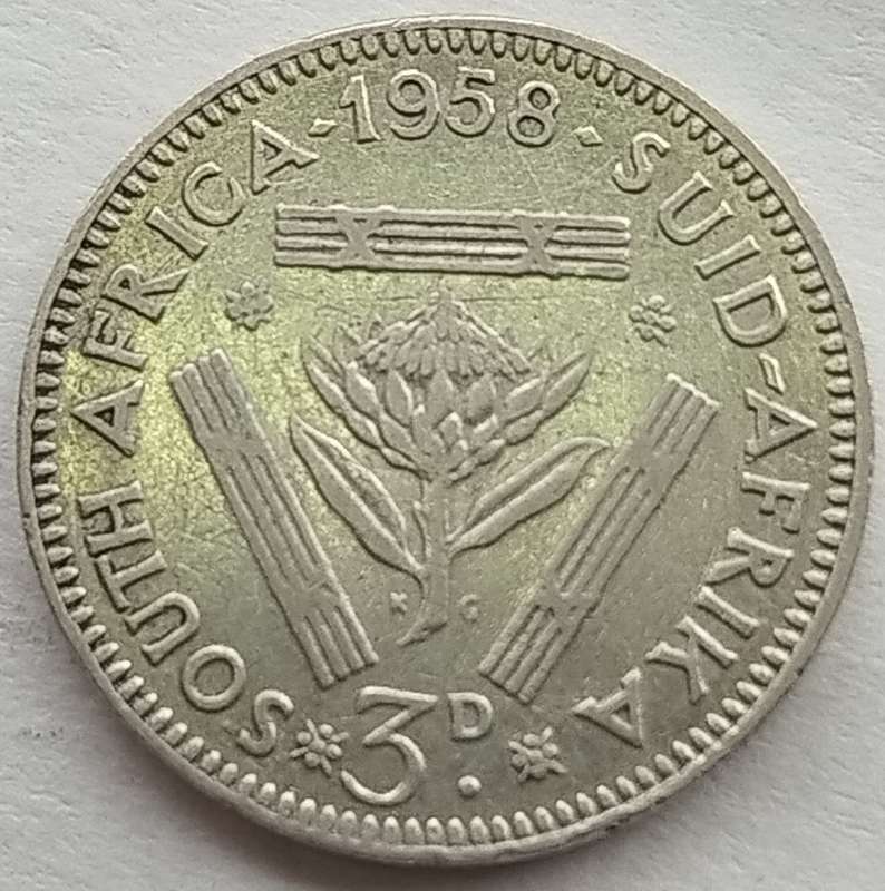 1958  Threepence Coin   (SILVER   0.500)             SUN16272
