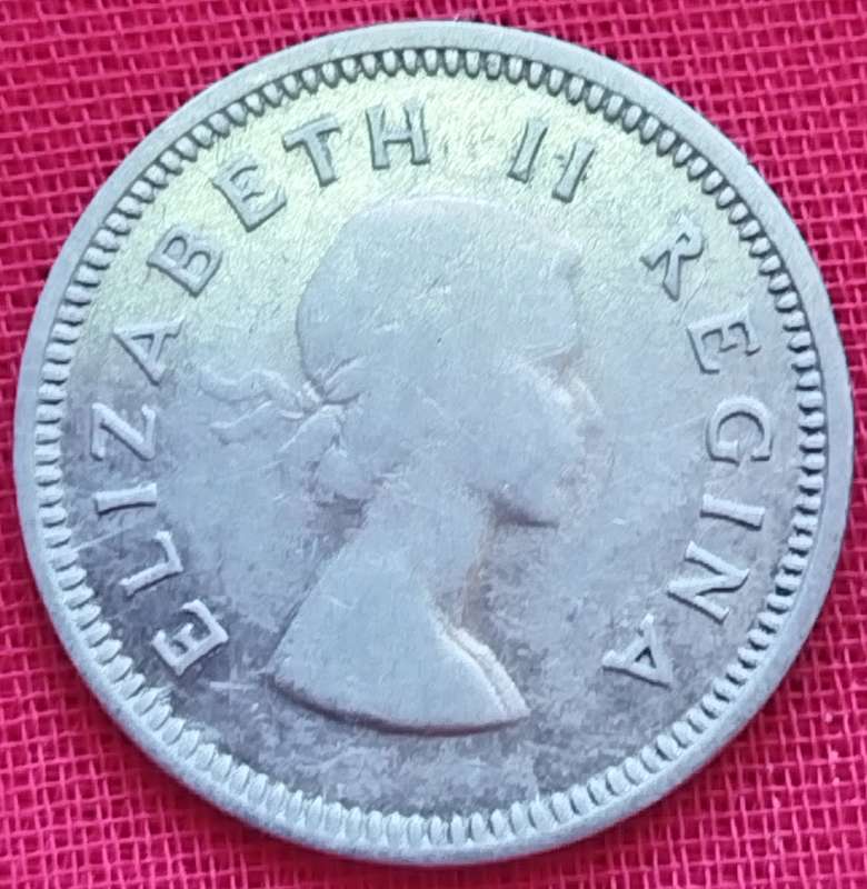1954  Threepence Coin   (SILVER   0.500)             SUN16301