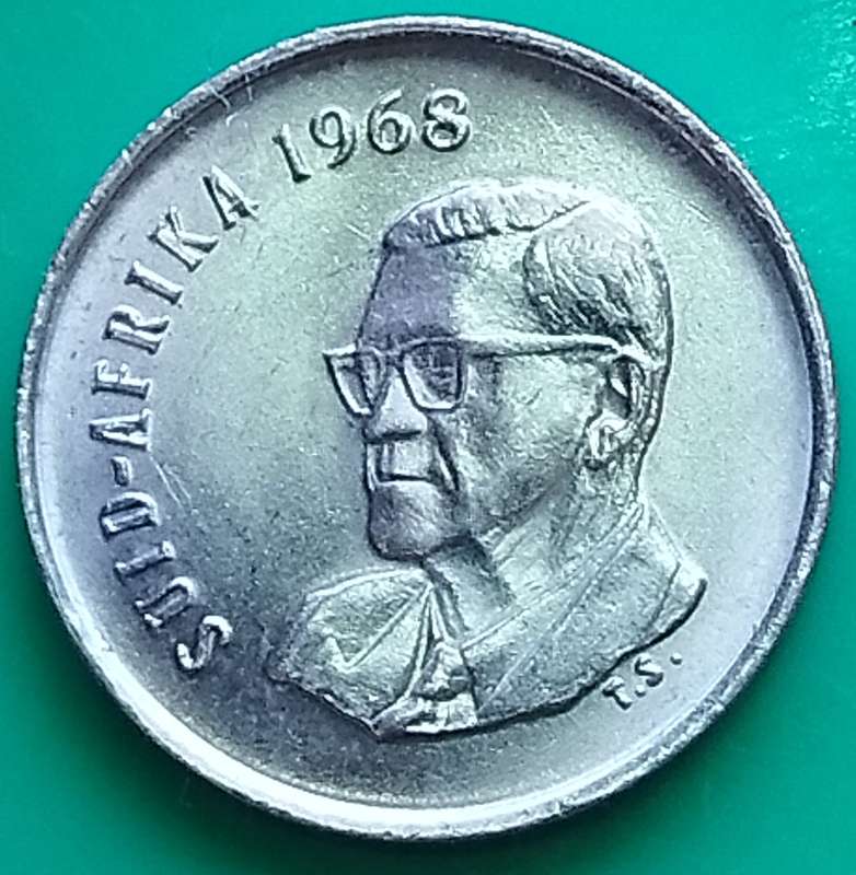1968   5c   COIN   (Afrikaans)       SUN16307