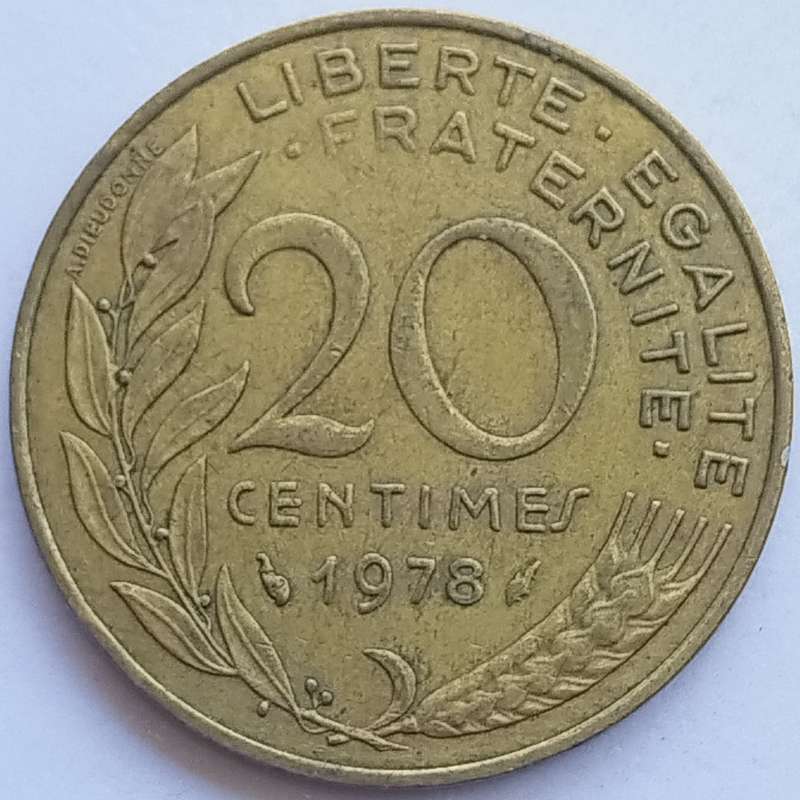 1978  20 Centimes Coin      FRANCE          SUN16311