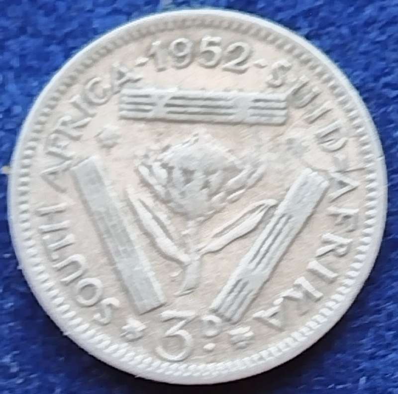 1952  Threepence Coin   (SILVER   0.500)             SUN16336
