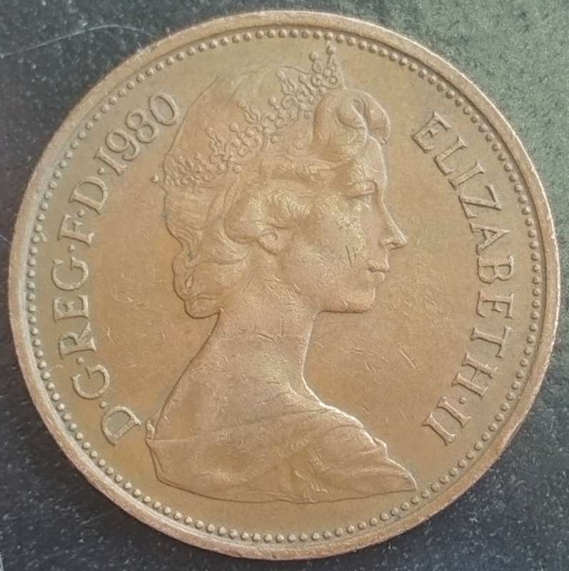 1980  -  TWO NEW PENCE Coin      United Kingdom         SUN16413