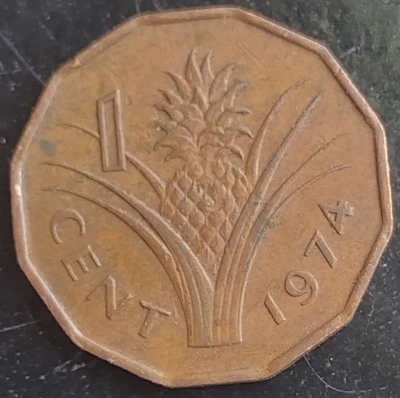 1974   1 CENT COIN       SWAZILAND                      SUN16421