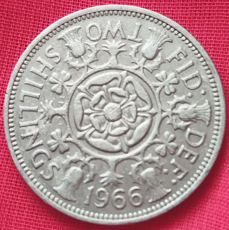 1966 -   TWO SHILLING Coin      United Kingdom         SUN16597
