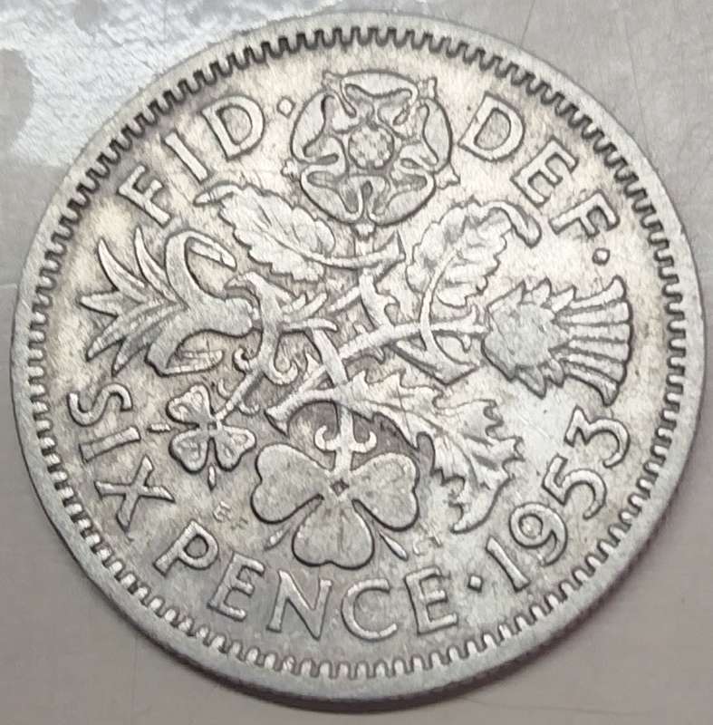1953 -   SIX PENCE Coin      United Kingdom         SUN16706