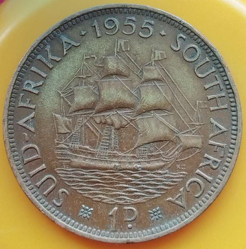 1955     PENNY  COIN        SA                       SUN16757