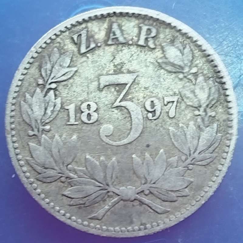 1897   THREEPENCE COIN    (SILVER 0.925)     ZAR                    SUN16880