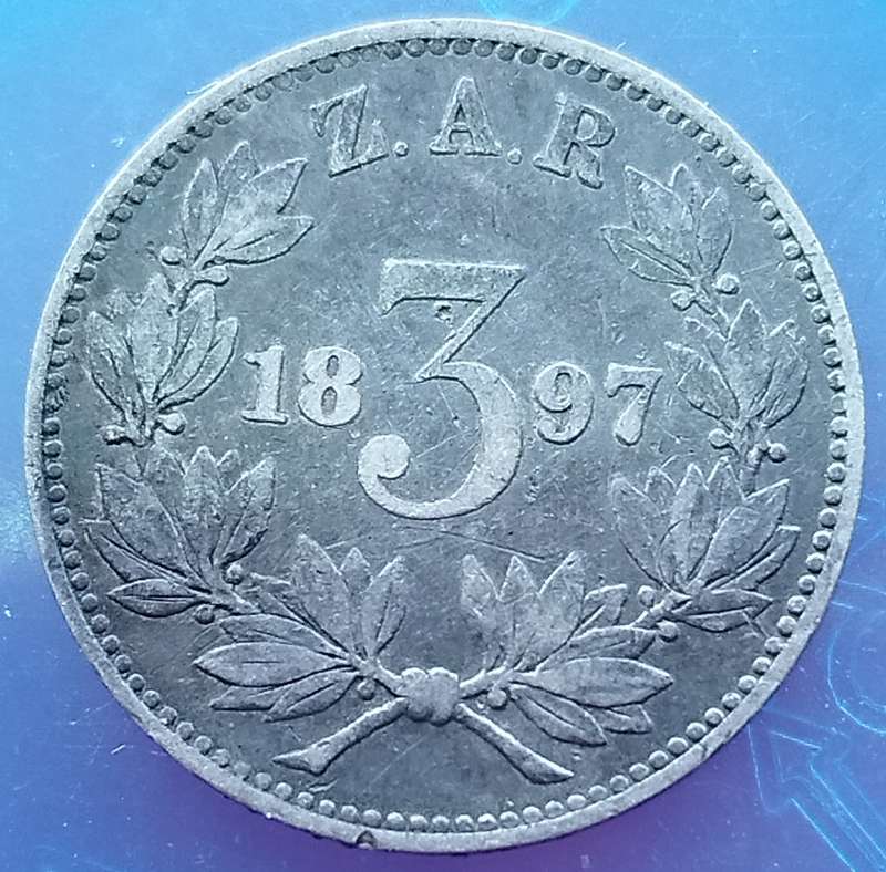 1897   THREEPENCE COIN    (SILVER 0.925)     ZAR                    SUN16894