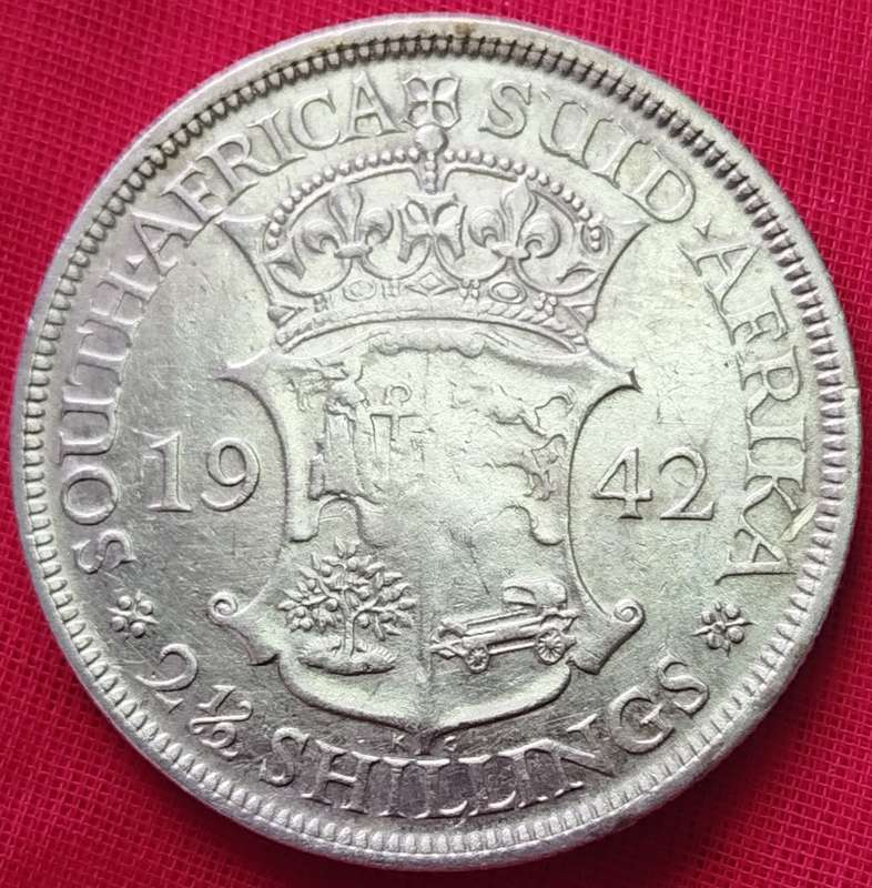 1942  2 1/2 SHILLINGS  COIN    (80% SILVER)                      SUN16963