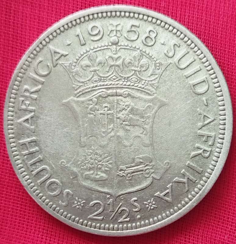 1958  2 1/2 SHILLINGS  COIN    (50% SILVER)                      SUN16970