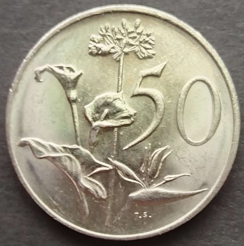 1989    50c    COIN     RSA             16991
