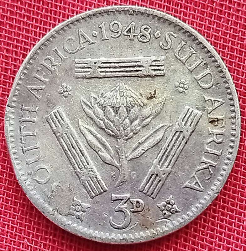 1948  Threepence Coin   ( SILVER 80% )             SUN17060