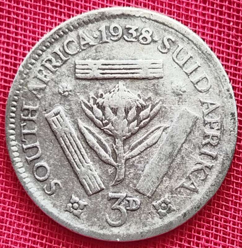 1938  Threepence Coin   ( SILVER 80% )             SUN17070