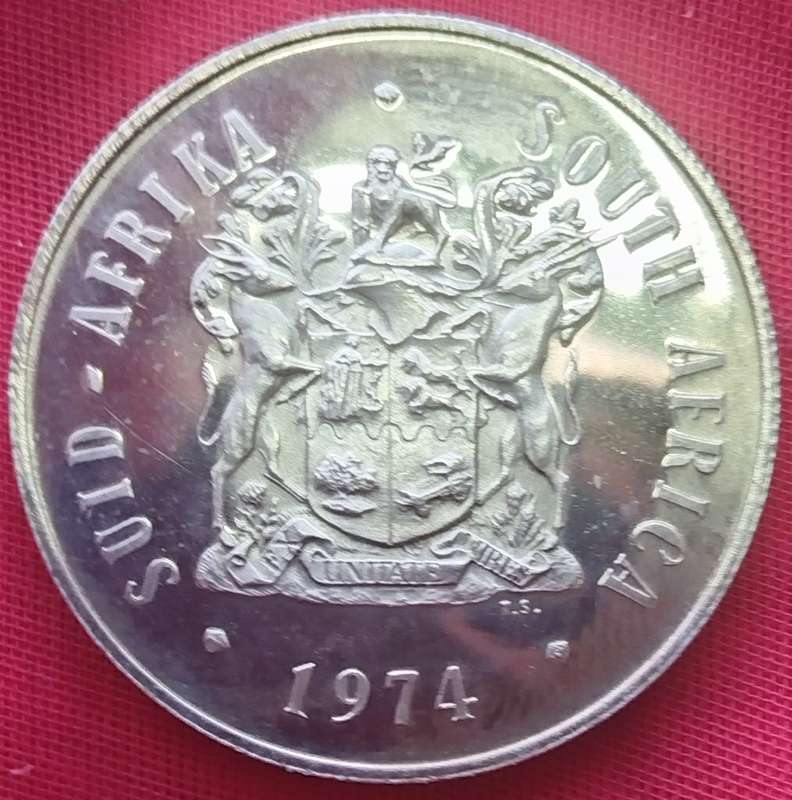 1974  SILVER   R1   COIN   ( Pretoria Mint Anniversary)       17119