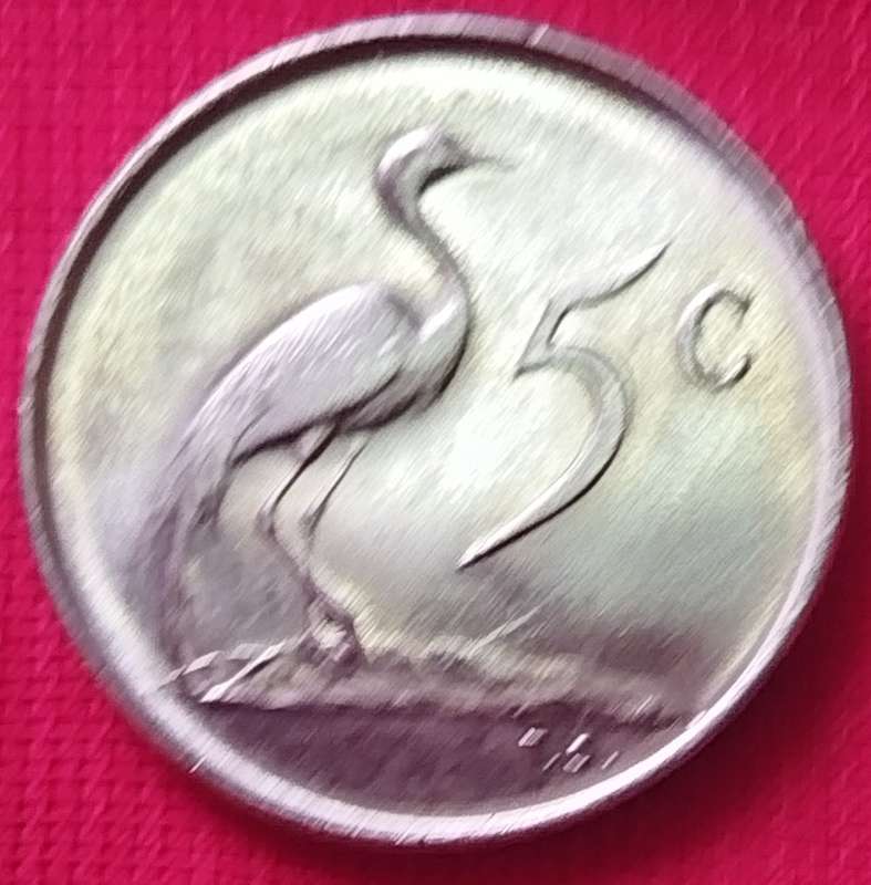 1968   5c   COIN   (Afrikaans)       SUN17195