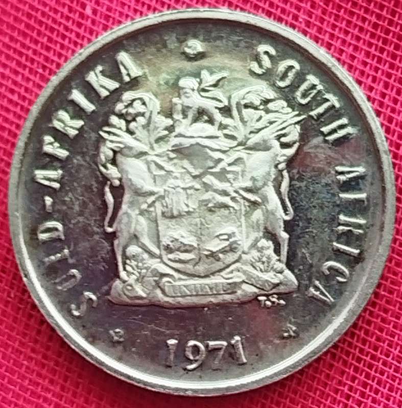 1971   5c   Coin     RSA           SUN17315