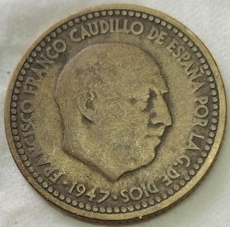 1947       Una Peseta  Coin       Spain         SUN17326