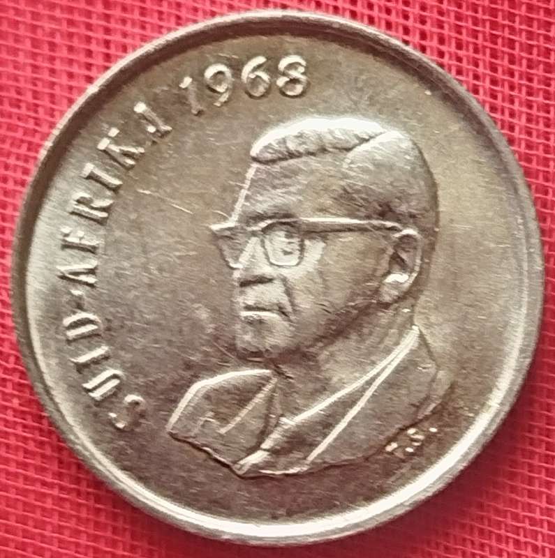 1968   5c   COIN   (Afrikaans)       SUN17334