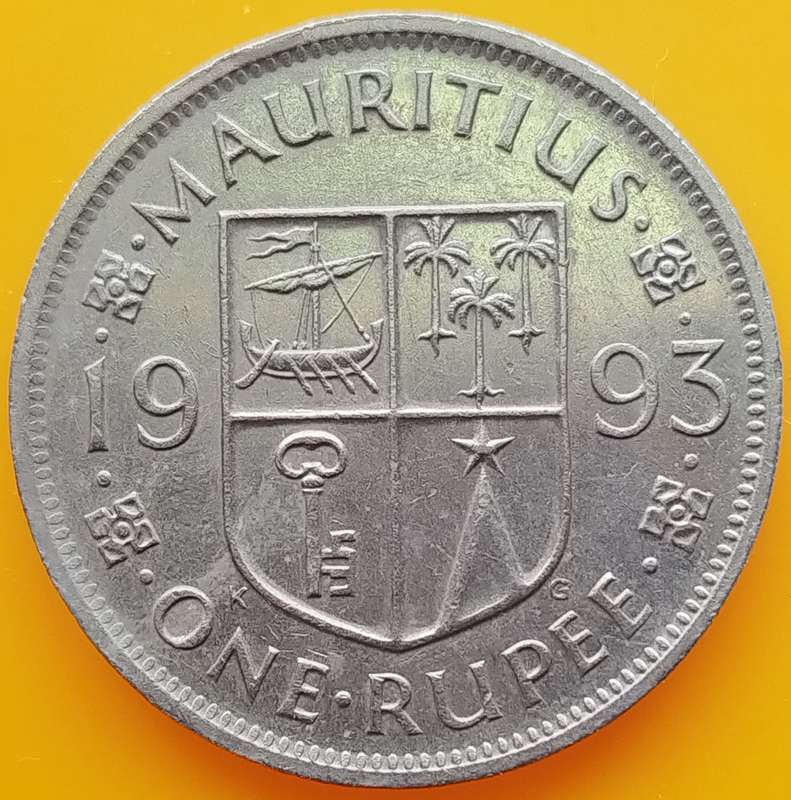 1993       ONE Rupee Coin     Mauritius       SUN17367