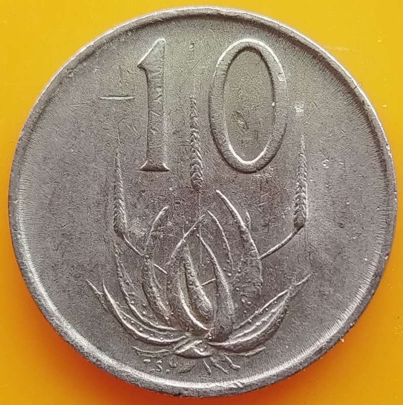 1987  10c   Coin     RSA           SUN17396