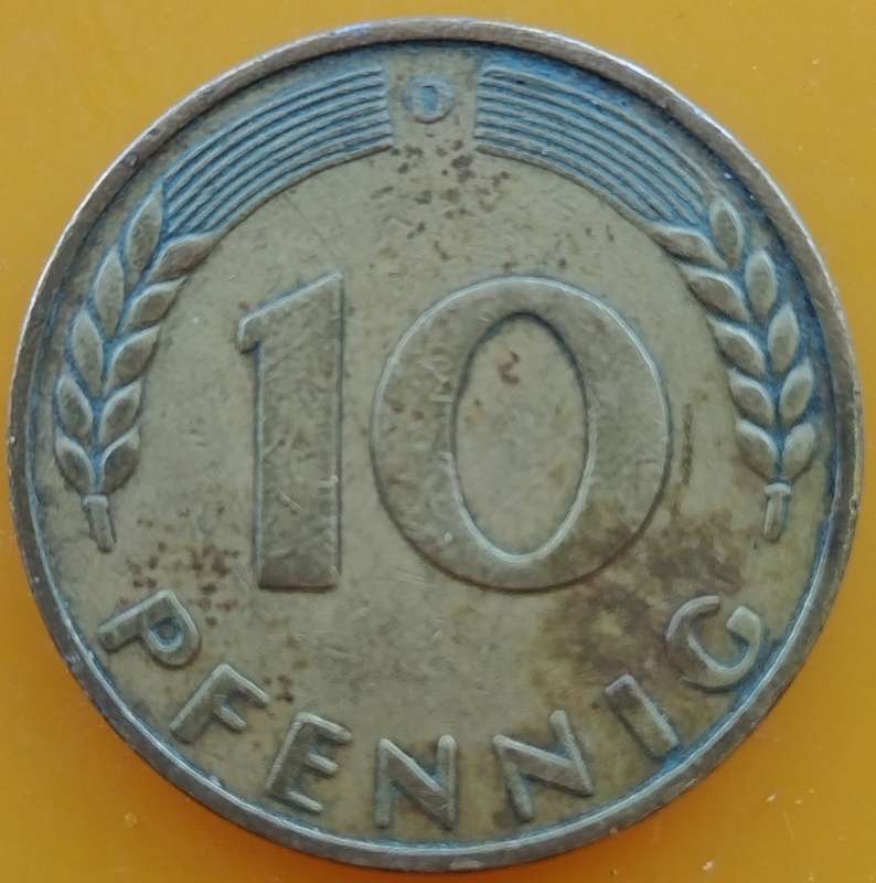 1950  10 Pfennig COIN      Germany        SUN17426