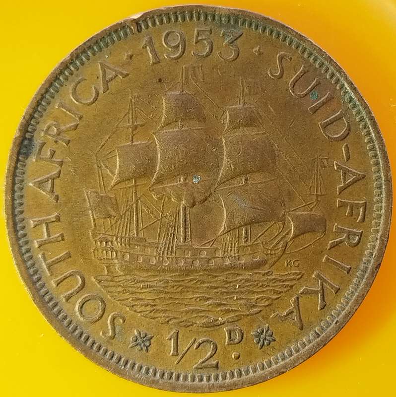 1953     HALF PENNY  COIN        SA                       SUN17446