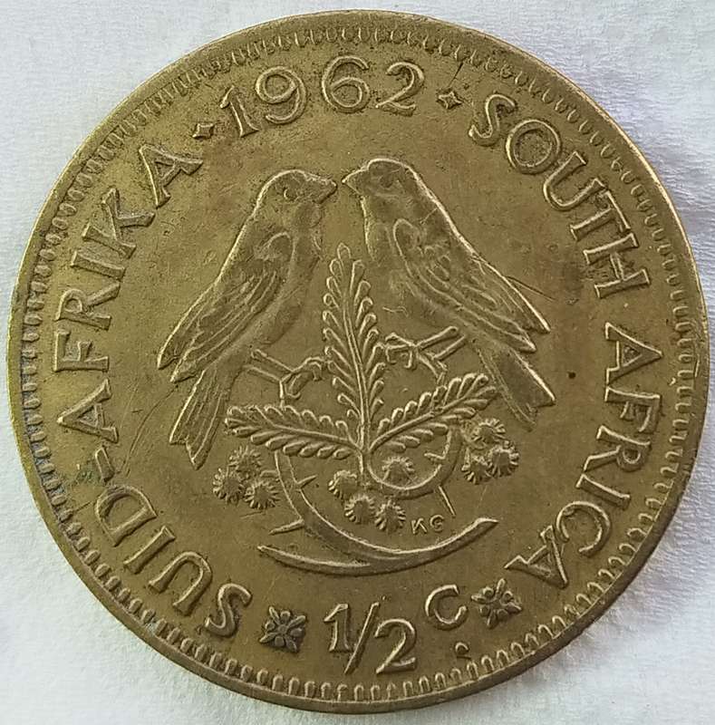 1962  1/2 CENT      RSA       SUN17476