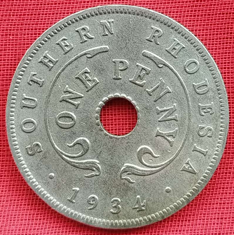 1934     ONE PENNY  COIN       Rhodesia               SUN17496