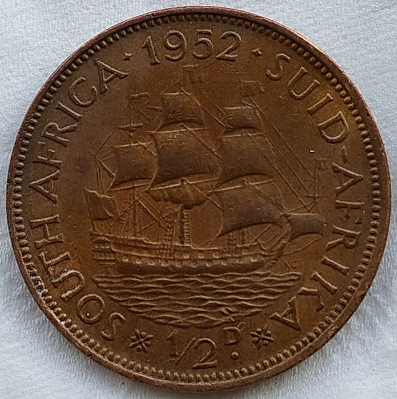 1952     HALF PENNY  COIN        SA                       SUN17498