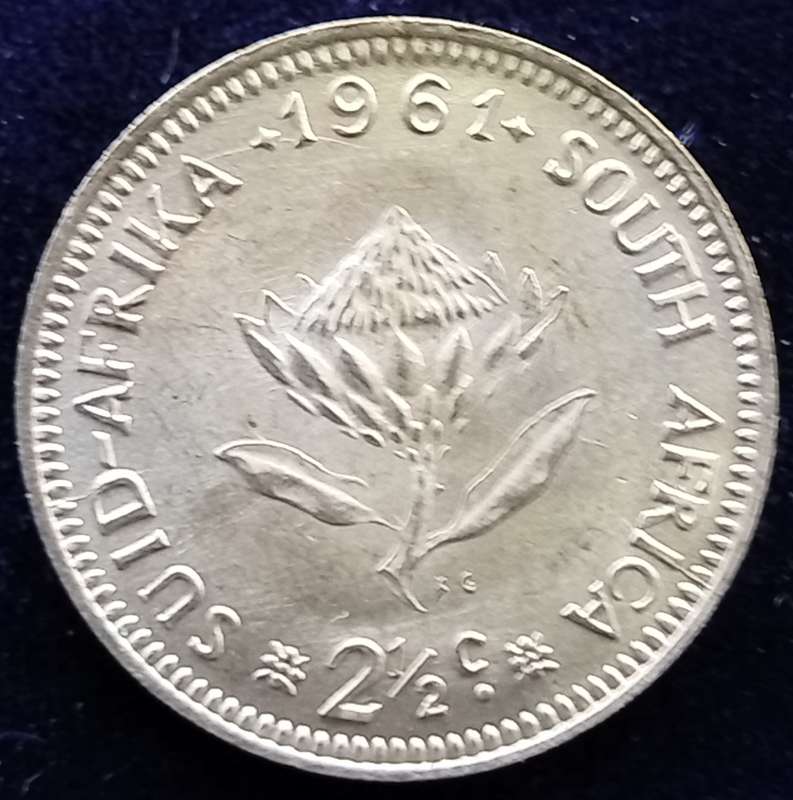 1961  2 1/2 Cent  Coin   SILVER   0.500             SUN17528